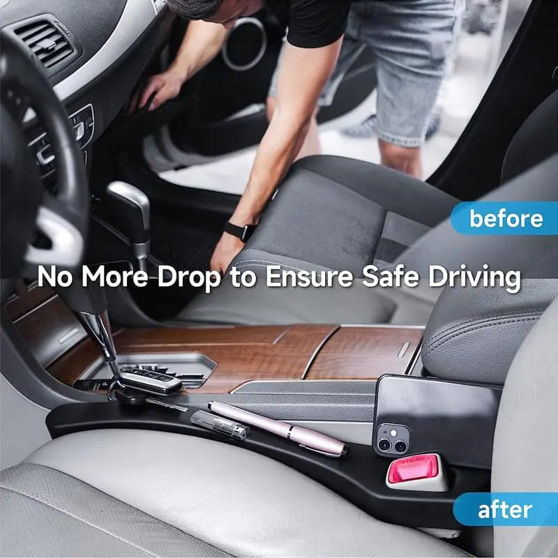Car Seat Side Gap Filler Black Pcs - 2
