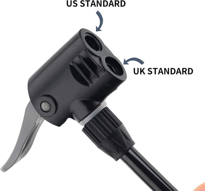 Car Double Cylinder Portable Foot Pump Air Tyre Inflator with Pressure Gauge for Car Tyres